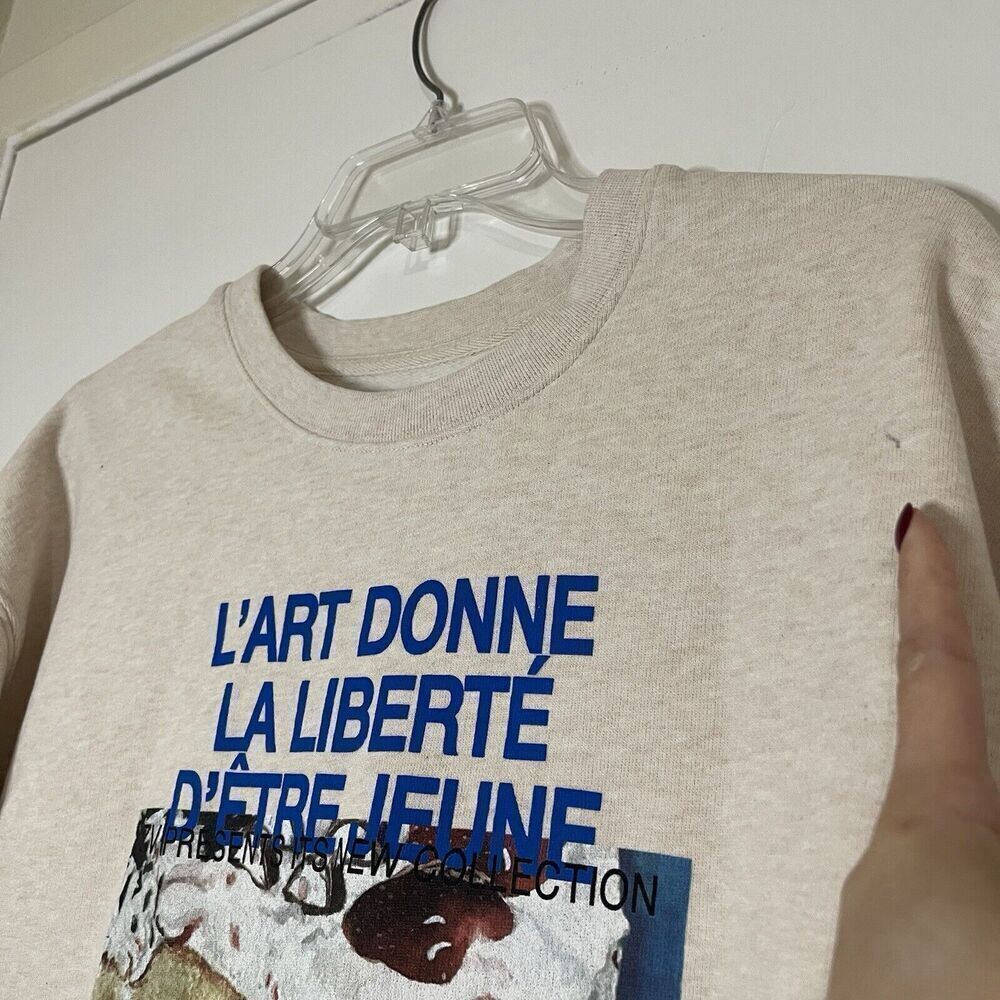 ZADIG & VOLTAIRE Judy Photoprint Cake Sweatshirt ivory crew neck sweater size XS - Picture 3 of 8